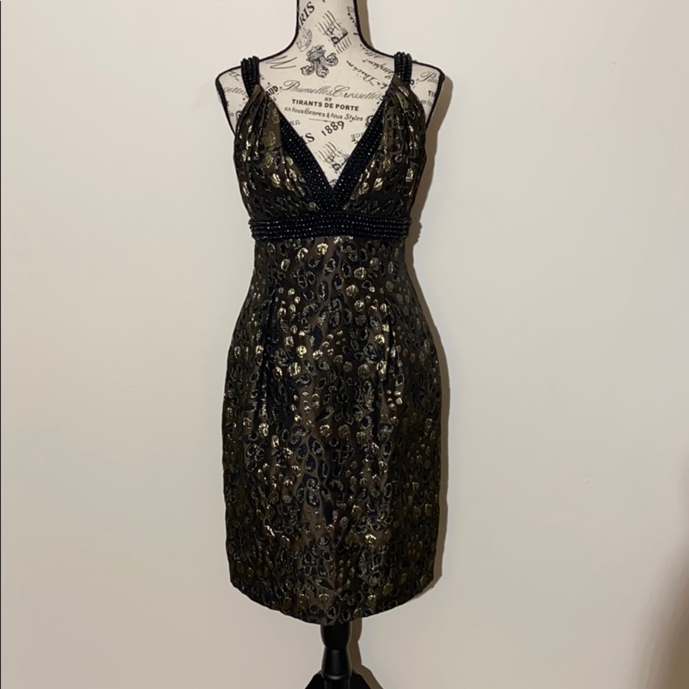 Camren Marc Valvo Dress Gold Size 8